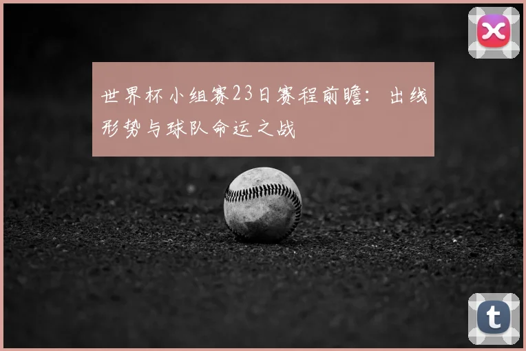 世界杯小组赛23日赛程前瞻：出线形势与球队命运之战